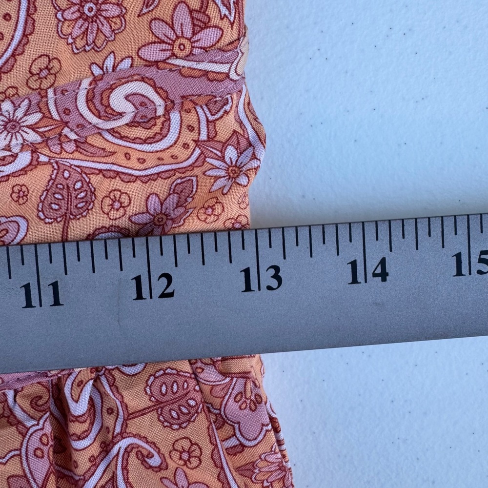NY&CO Lena Midi Dress Women Small Orange NWT Paisley Tiered Cutout Boho Summer - Picture 10 of 10